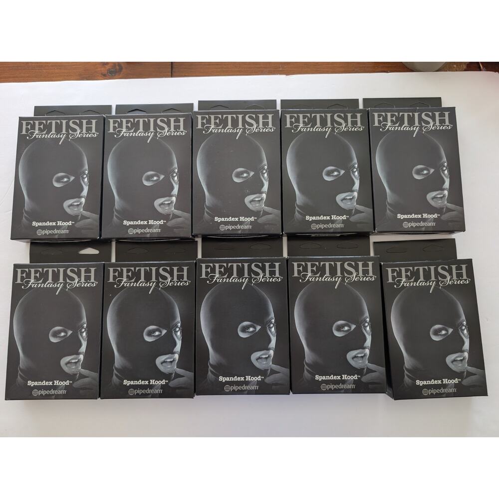 Lot of 10 Pipedream Spandex Hood Black Unisex Mask Bulk Protest Undercover SEO